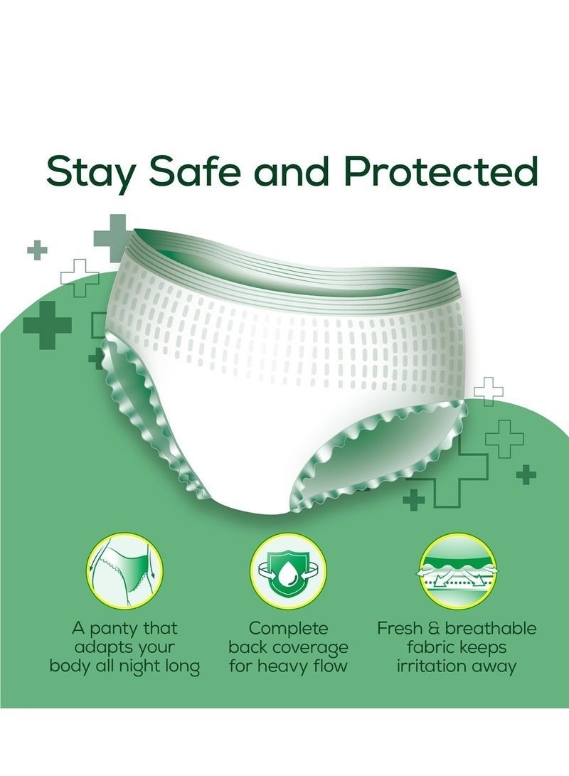 Evereve Anti Bacteria Period Panty for Girls & Women, (M-L), 10 Pcs, 360 Degree Overnight Coverage, 99.9% Bacteria Free, High Absorbency for Heavy Flow, Maternity Postpartum Disposable Panty - Image 5